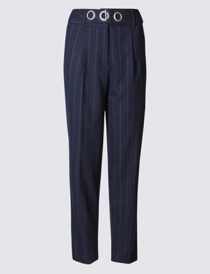 Printed Tapered Leg Trousers